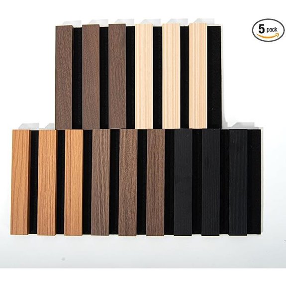 Art3d 5-Pack Acoustic Wood Slat Wall Panels