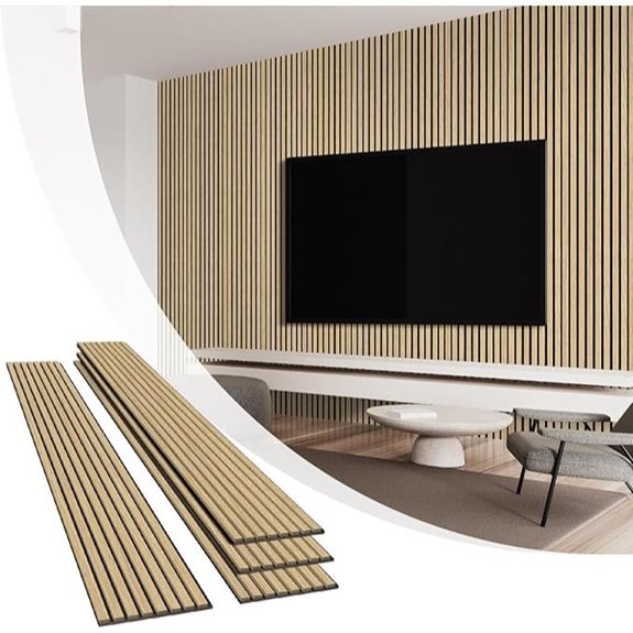 Olanglab Wood Slat Wall Panels 4 Pack