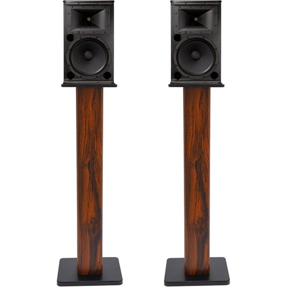 Universal Audio Speaker Stands Wood Texture 66lbs Capacity