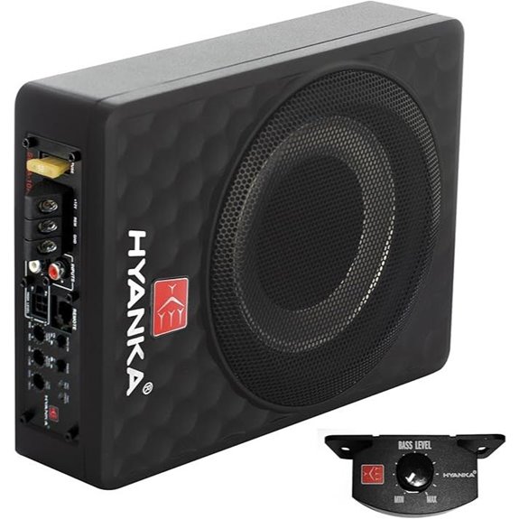 H YANKA 10-Inch Compact Car Subwoofer with Amp