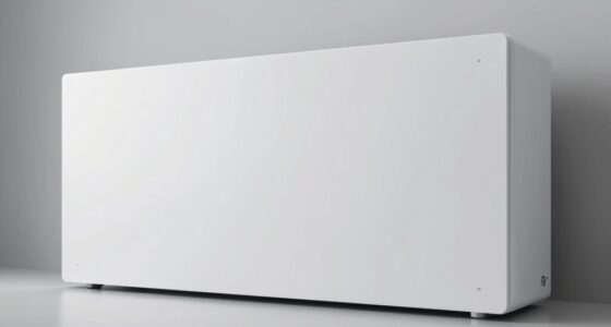 clean front wall enhances system feel