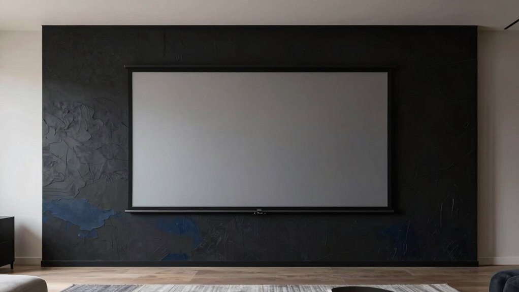 dark walls enhance screen clarity