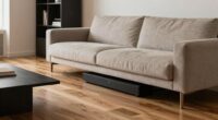 space saving subwoofer placement
